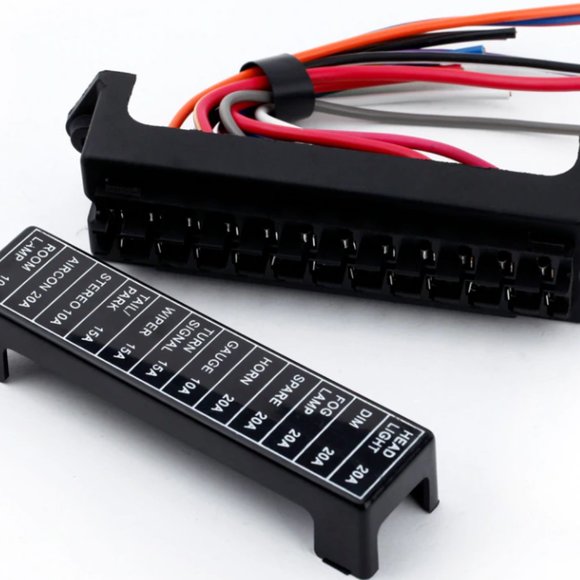 12 Way Fuse Box ATO/ATC  Auto Fuse Holder With 5 Inch Wire Lead - Picture 2 of 4